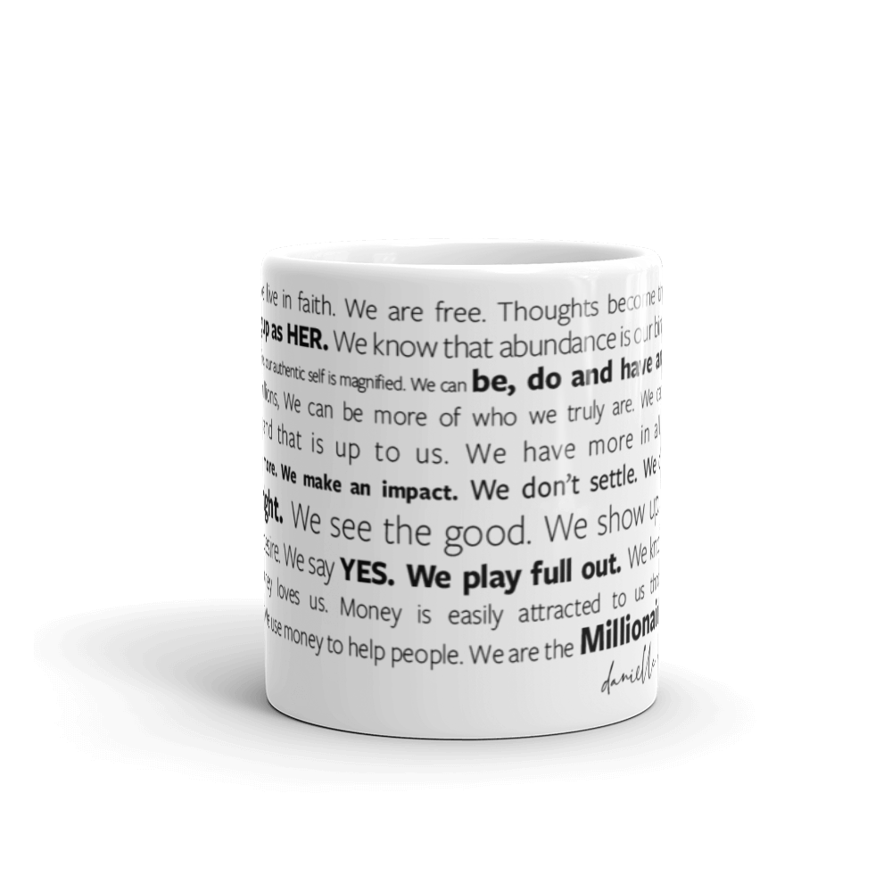Millionaire Manifesto Mug - Black on White