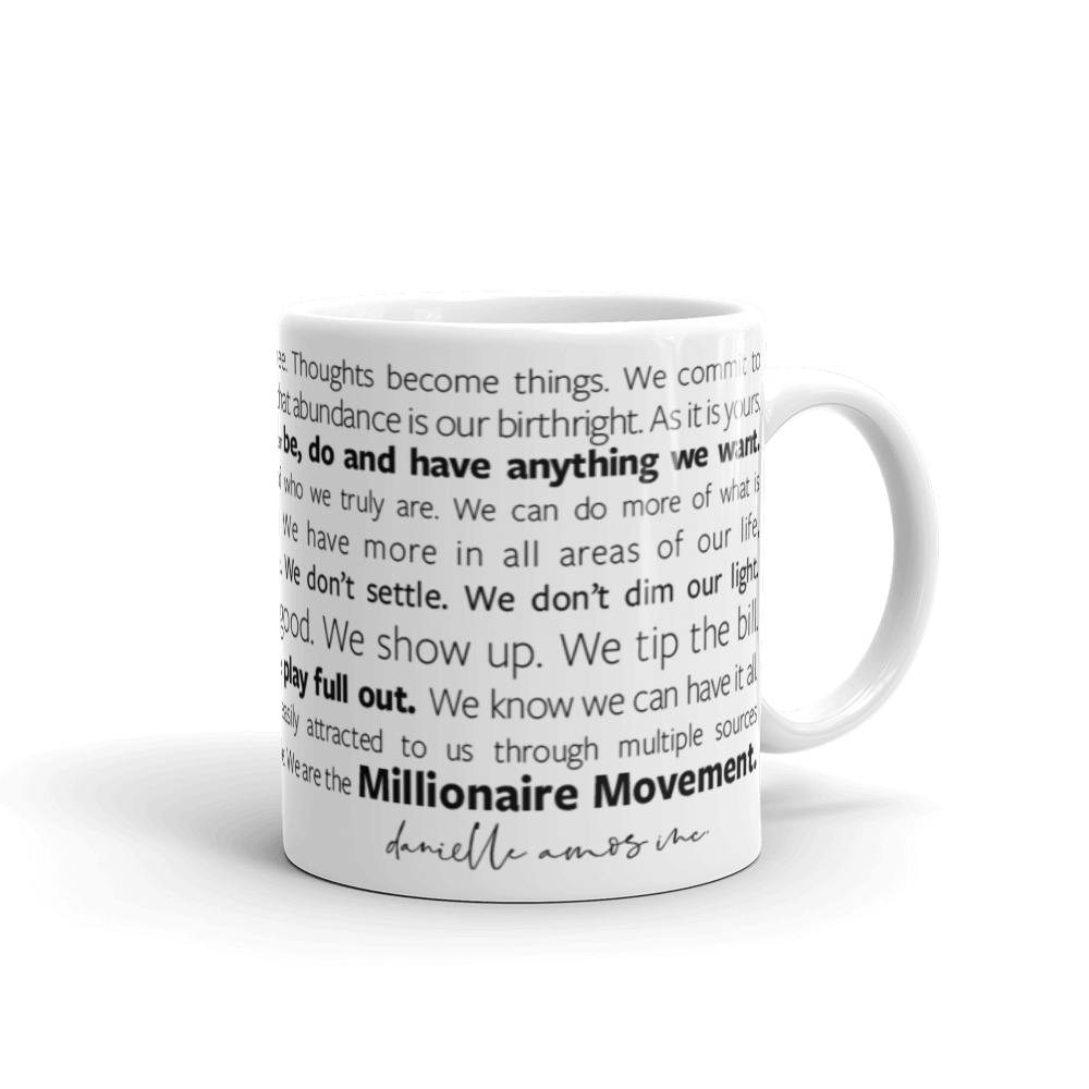 Millionaire Manifesto Mug - Black on White