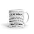 Millionaire Manifesto Mug - Black on White