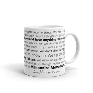 Millionaire Manifesto Mug - Black on White