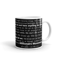 Millionaire Manifesto Mug - White on Black